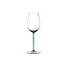 Бокал для вина Riesling/Zinfandel, 395 мл, прозрачный/бирюзовый, хрусталь, серия Fatto a Mano, Riedel
