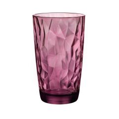 Набор из 6-ти стаканов 470 мл, хрустальное стекло, серия DIAMOND Rock Purple, Bormioli Rocco
