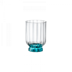 Набор стаканов низких Florian Lucent Blue, 4 шт, 375 мл, D78 мм, H113 мм, хрустальное стекло, Bormioli Rocco