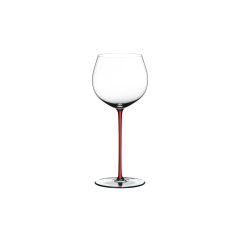 Бокал для белого вина Oaked Chardonnay, 620 мл, прозрачный/красный, хрусталь, серия Fatto a Mano, Riedel