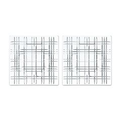 Набор из 2-х блюд SQUARE, квадратное, размер: 21 см, материал: хрусталь, 101045, NACHTMANN, Германия