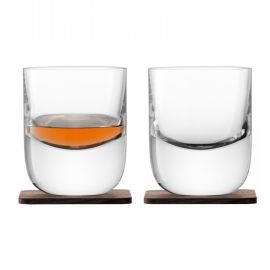 Набор из 2 стаканов Renfrew Whisky с деревянными подставками 270 мл, LSA International