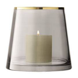Ваза/подсвечник Sorbet 16 см серая, LSA International