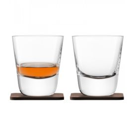 Набор из 2 стаканов Arran Whisky с деревянными подставками 250 мл, LSA International
