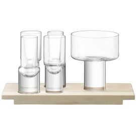 Набор сервировочный из 4 стопок и менажницы Vodka, LSA International