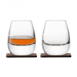 Набор из 2 стаканов Islay Whisky с деревянными подставками 250 мл, LSA International