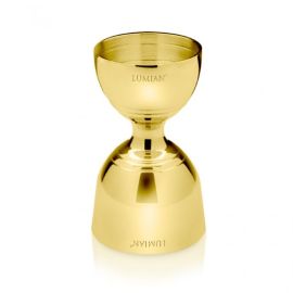 Джиггер 30/60 мл, D50 мм, H90 мм, нержавеющая сталь, цвет золотой, Lumian