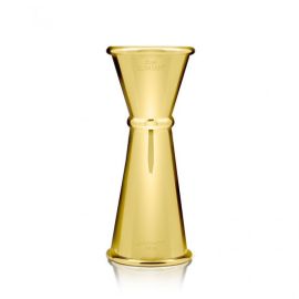 Джиггер 25/50 мл, D54 мм, H110 мм, нержавеющая сталь, цвет золотой, Lumian