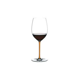 Бокал для красного вина Cabernet/Merlot ручной работы 4900/0О, 625 мл, оранжевая ножка, серия Fatto a Mano, Riedel