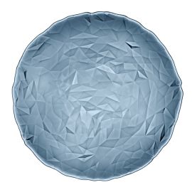 Блюдо голубое 33 см, стекло, серия DIAMOND, Bormioli Rocco