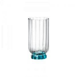 Набор стаканов высоких Florian Lucent Blue, 4 шт, 430 мл, D73 мм, H141 мм, хрустальное стекло, Bormioli Rocco
