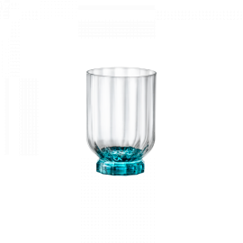 Набор стаканов низких Florian Lucent Blue, 4 шт, 375 мл, D78 мм, H113 мм, хрустальное стекло, Bormioli Rocco