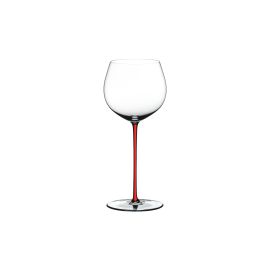 Бокал для белого вина Oaked Chardonnay, 620 мл, прозрачный/красный, хрусталь, серия Fatto a Mano, Riedel