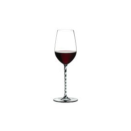 Бокал для вина Riesling/Zinfandel, 395 мл, черный/прозрачный, хрусталь, серия Fatto a Mano, Riedel