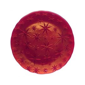 Блюдо Stars, 32 см, красное, хрусталь, Nachtmann