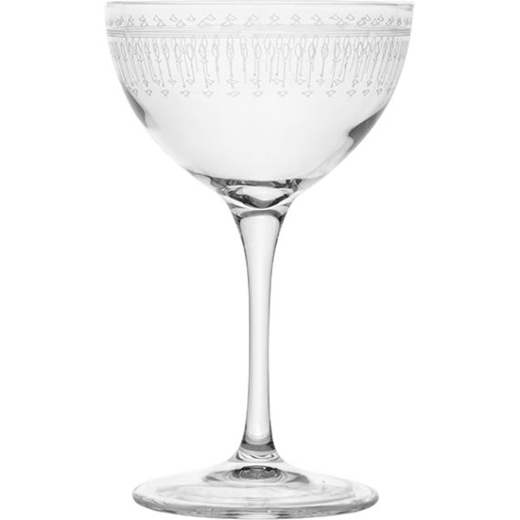Набор бокалов для коктейля Novecento Art Deco, 6 шт, 235 мл, D95 мм, H155 мм, хрустальное стекло, Bormioli Rocco