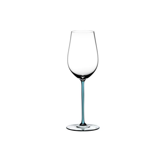 Бокал для вина Riesling/Zinfandel, 395 мл, прозрачный/бирюзовый, хрусталь, серия Fatto a Mano, Riedel