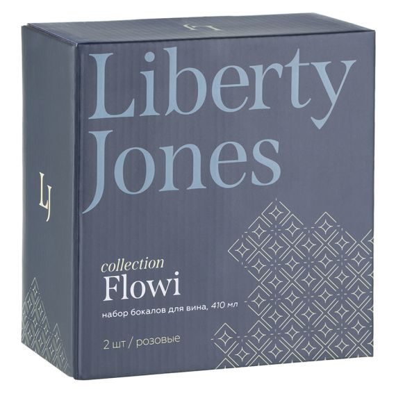 Набор бокалов для вина Flowi, 410 мл, розовые, 2 шт., Liberty Jones, изображение 5