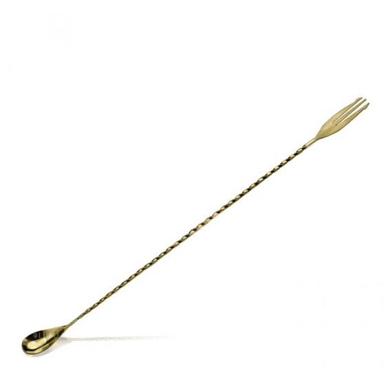 Ложка барная Trident, L40 мм, нержавеющая сталь, цвет бронзовый, Lumian