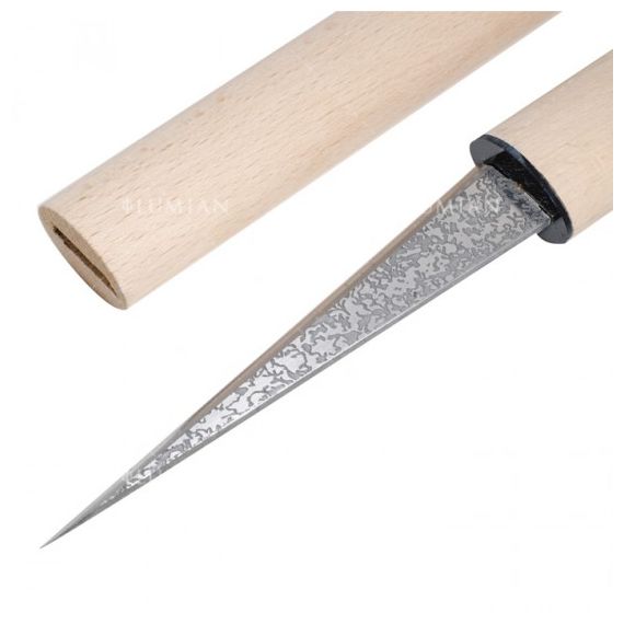 Нож для колки льда Hanzo Ice Katana, D50, H90 мм, нержавеющая сталь, бук, Lumian