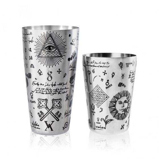 Бостонский шейкер Yokai Alchemy, 750 мл, D90 мм, H270 мм, хромированная сталь, Lumian