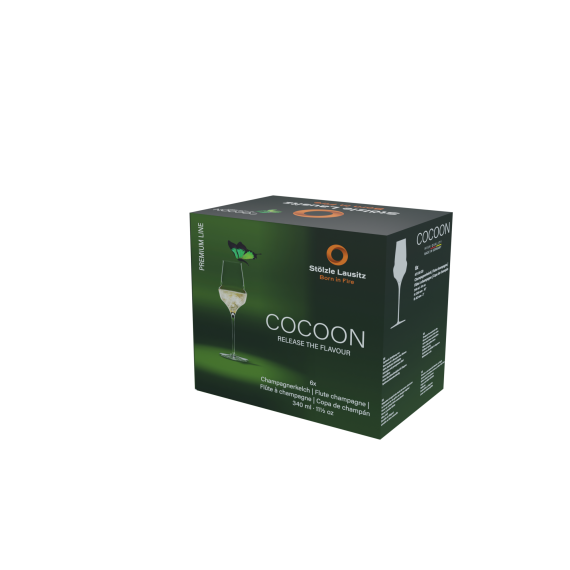 Набор из 6-ти бокалов для шампанского серия Cocoon 340 мл, D77 мм, H255 мм, Stolzle, изображение 5