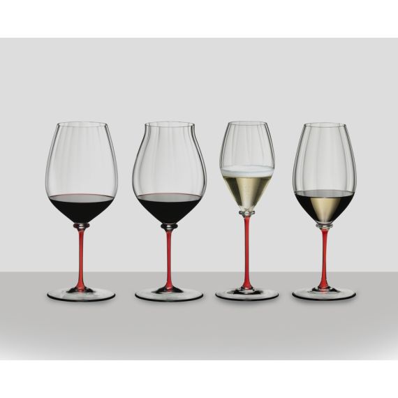 Бокал для красного вина Pinot Noir 4884/67R, 830 мл, красная ножка, серия Fatto a Mano, Riedel, изображение 5