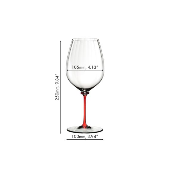 Бокал для красного вина Cabernet 4884/0R, 834 мл, красная ножка, серия Fatto a Mano, Riedel, изображение 4