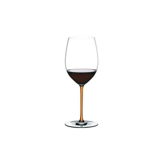 Бокал для красного вина Cabernet/Merlot ручной работы 4900/0О, 625 мл, оранжевая ножка, серия Fatto a Mano, Riedel