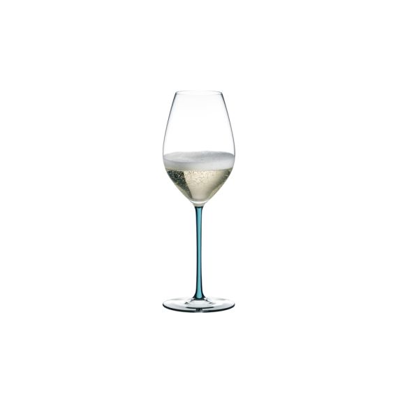 Бокал для шампанского Champagne 4900/28T, 459 мл, бирюзовая ножка, серия Fatto a Mano, Riedel, изображение 3