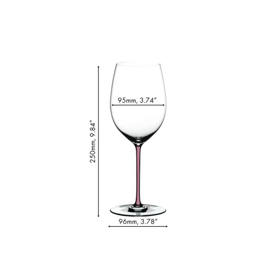 Бокал для красного вина Cabernet/Merlot ручной работы 4900/0MA, 709 мл, сиреневая ножка, серия Fatto a Mano, Riedel, изображение 3