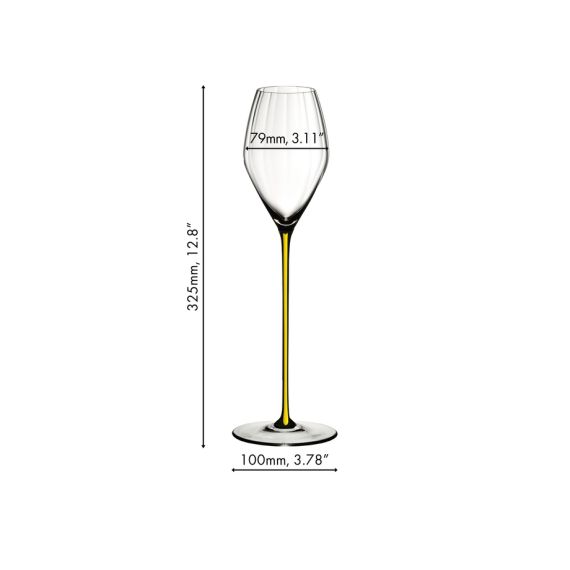 Бокал для шампанского High Performance Champagne Glass 4994/28Y, желтая ножка, 375 мл, Riedel, изображение 4