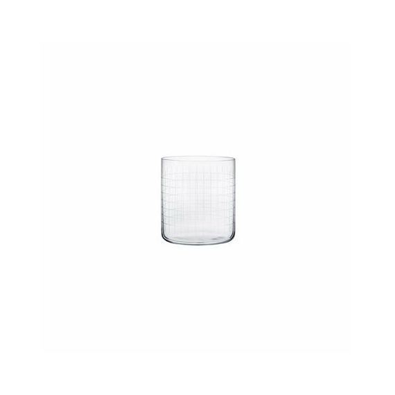 Набор стаканов Олд Фэшн Finesse Grid, 390 мл, 4 шт, D=80, H=88 мм, хрустальное стекло, Nude