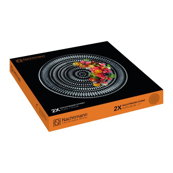 Набор тарелок Ethno 28 см, 2 шт, хрусталь, Nachtmann, изображение 5