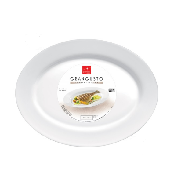 Блюдо овальное 35 x 27 см, стеклокерамика, серия GRANGUSTO, Bormioli Rocco