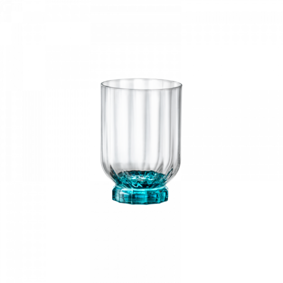 Набор стаканов низких Florian Lucent Blue, 4 шт, 375 мл, D78 мм, H113 мм, хрустальное стекло, Bormioli Rocco
