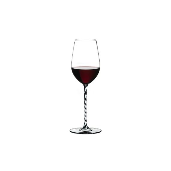 Бокал для вина Riesling/Zinfandel, 395 мл, черный/прозрачный, хрусталь, серия Fatto a Mano, Riedel