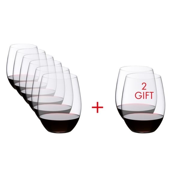 Набор стаканов O Wine Tumbler Pay 6 Get 8 Value Gift Pack Cabernet / Merlot, 8 шт., 600 мл, 5414/80, Riedel