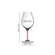 Бокал для красного вина Pinot Noir 4884/67R, 830 мл, красная ножка, серия Fatto a Mano, Riedel, изображение 3